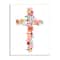 Stupell Industries Bold Flowers Cross Symbol Floral Arrangement Design Wall Plaque Art